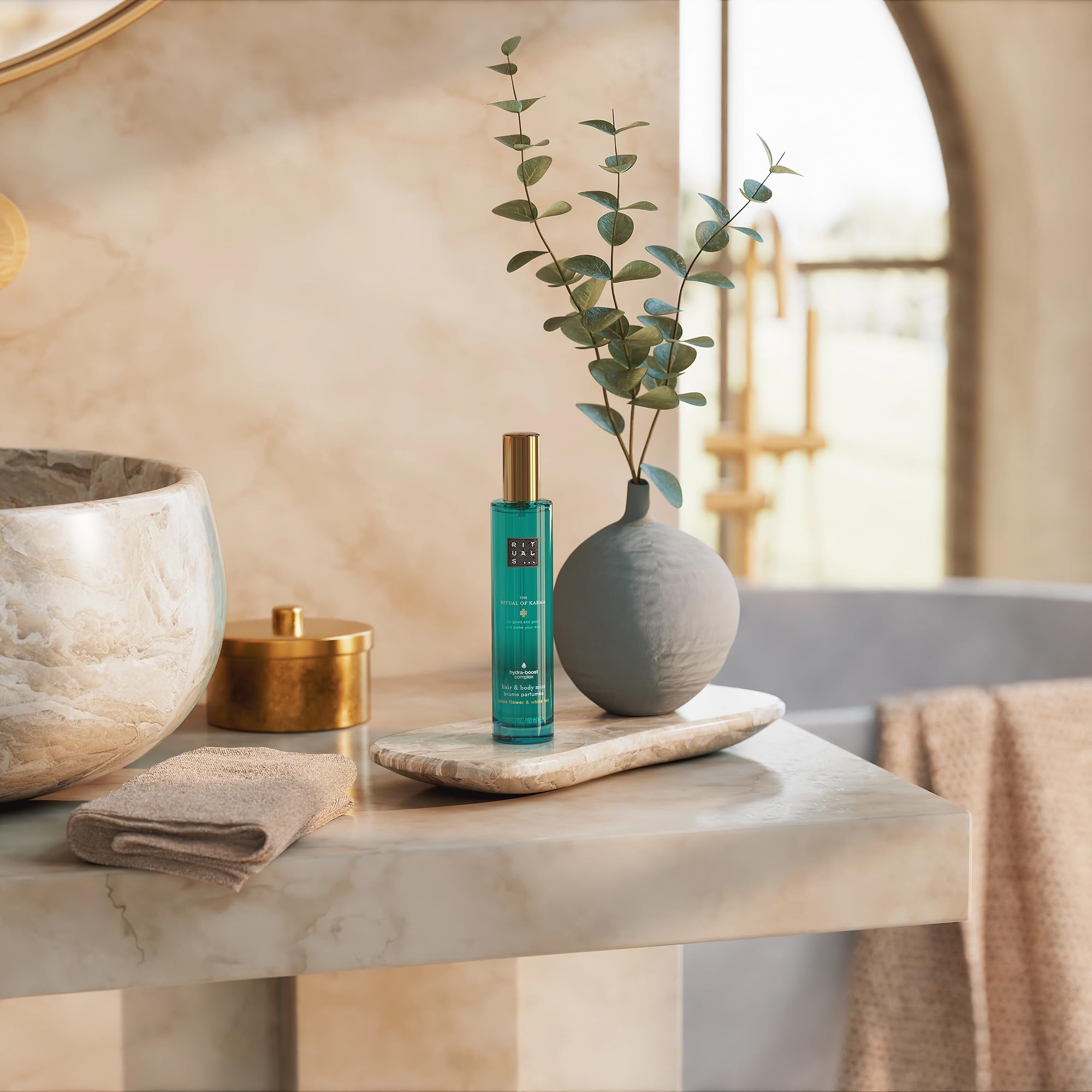 RITUALS Haar- und Körperspray aus The Ritual of Karma – mit Lotusblüte und weißem Tee - ausgleichender Duft - 50 ml