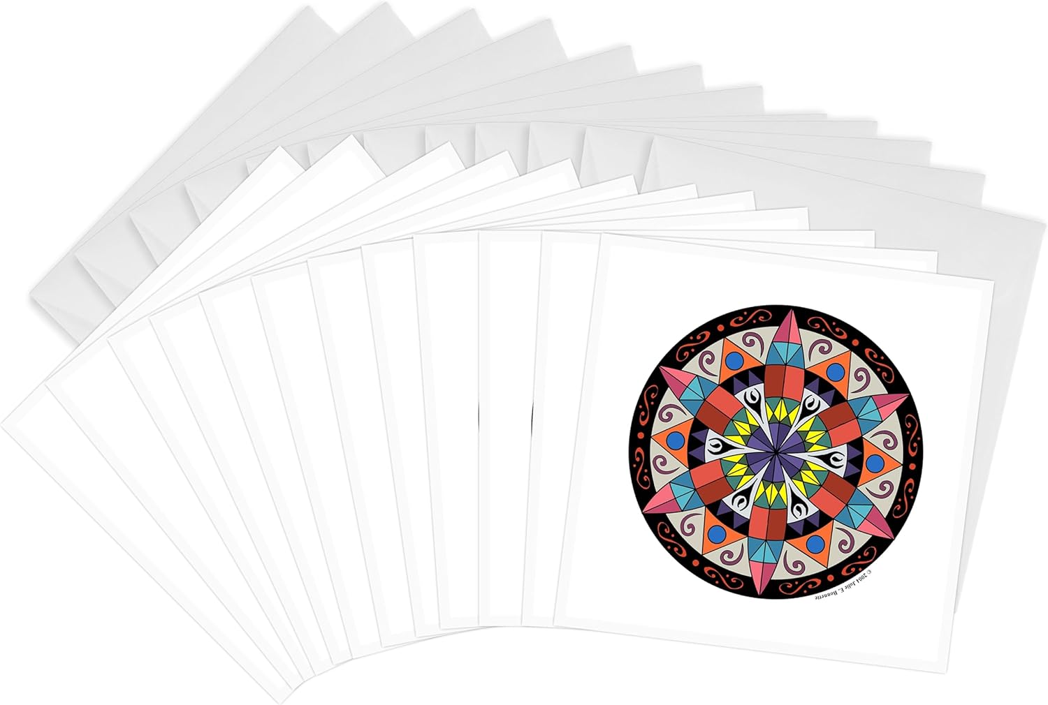 Hex Sign 1 Pennsylvania Dutch Luck Protection Symbol - Greeting Cards, 6 x 6 inches, set of 12 (gc_23186_2)