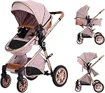 Cochildor DuraFlex 2-in-1 Baby Stroller, Foldable Travel Stroller for Newborn to Toddler, Convertible Stroller with All-Terrain Wheels and UPF 50+ Canopy, Blue