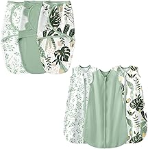 Yoofoss Baby Sleep Sack 0-6 Months Baby Swaddles for Newborns 100% Cotton Adjustable Swaddle 0-3 Months 3 Pack