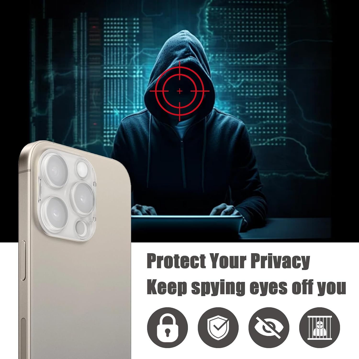 Camera Lens Cover Compatible for iPhone 14 Pro/14 Pro Max/15 Pro/15 Pro Max /16 Pro/16 Pro Max,Camera Lens Protector to Protect Privacy and Security,Strong Adhesive -2 Pack-Clear