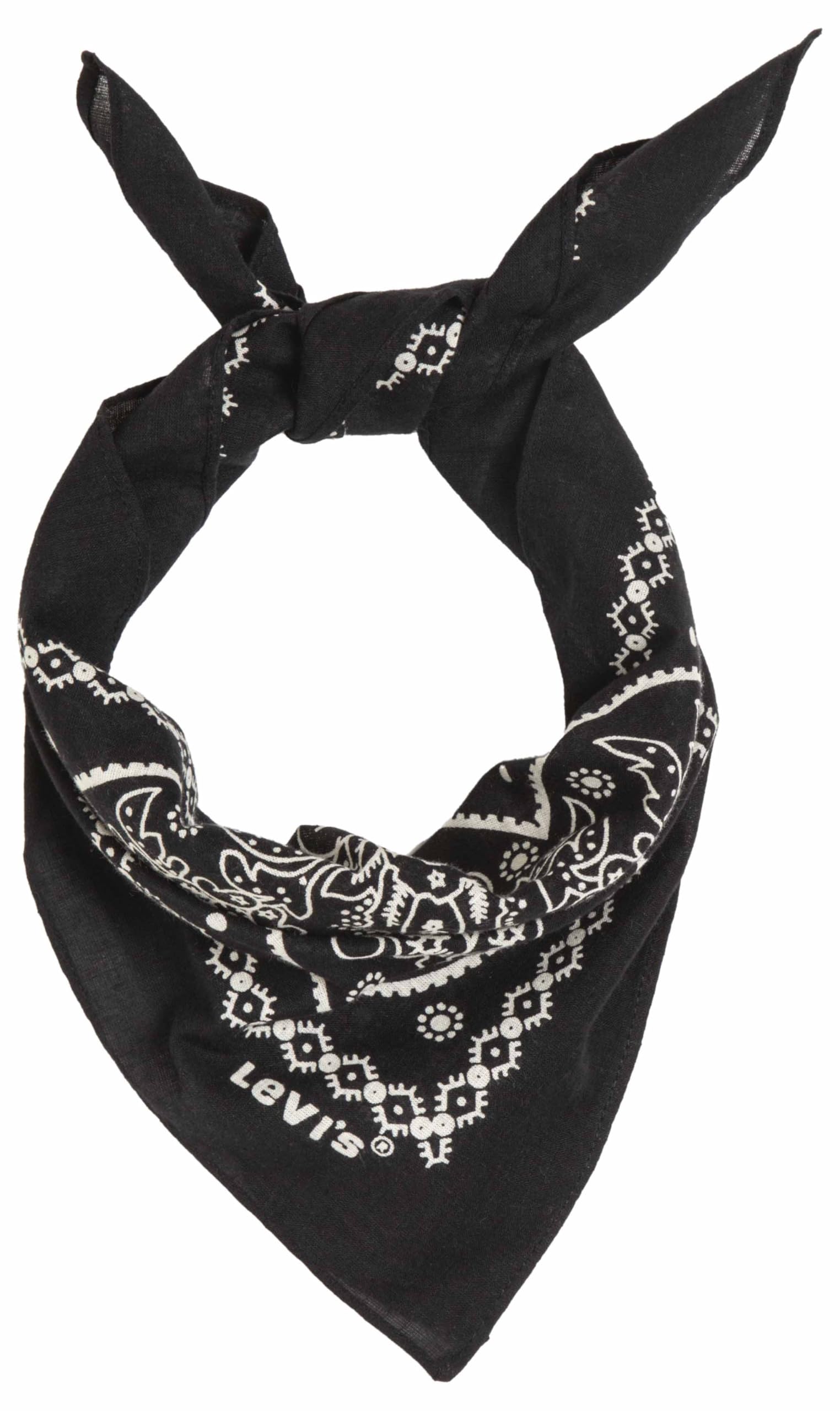 Levi's Men's Paisley Bandana Shawl, Black (Noir Regular Black), One Size