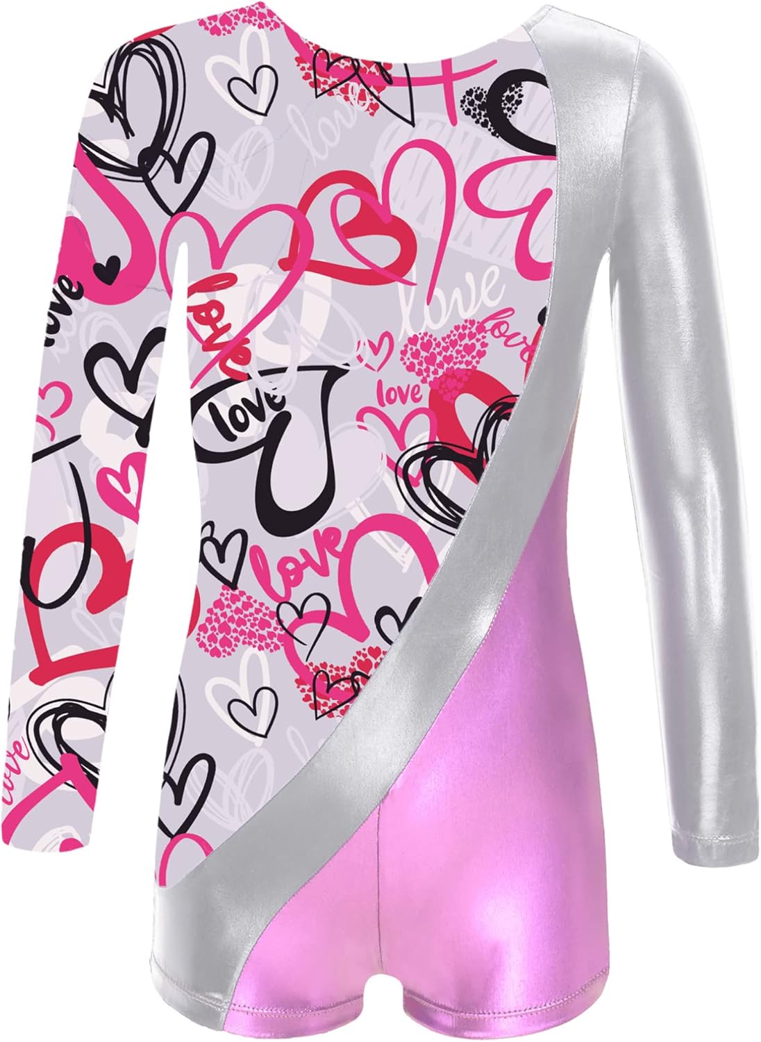 Leotardo De Manga Larga Para Niña - Ballet, Gimnasia, Patinaje, Con Brillantes Y Espalda Abierta, Elástico Y Cómodo