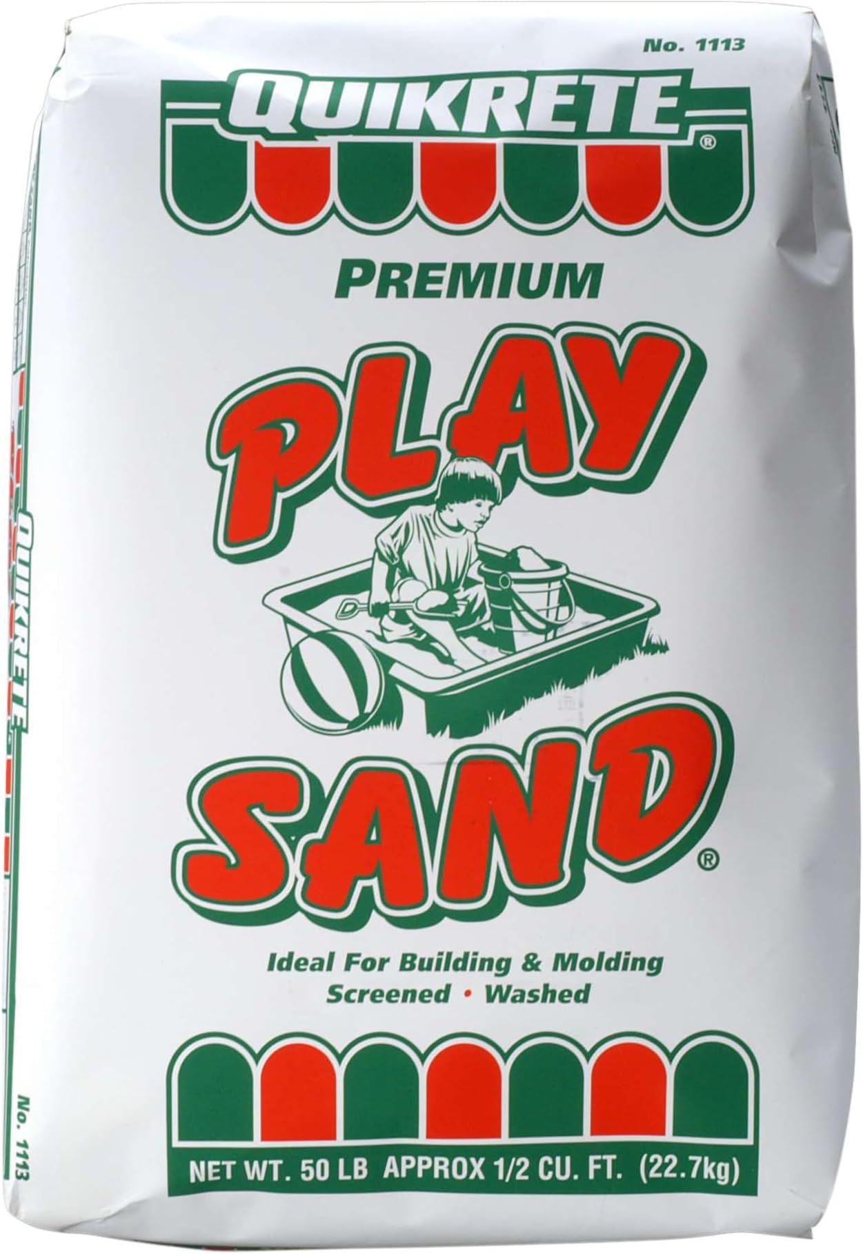 PlaySand Quikrete Sandbox Play Sand – Outdoor Kids Filtered for Sand Box – Screened, Washed and Dried Tan Color - 50 Pounds