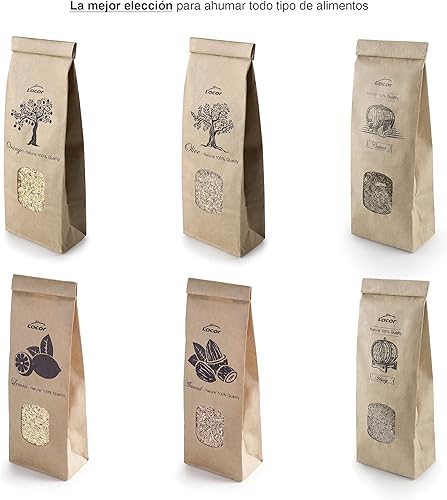 Miniatura 5 de Lacor - 69559 - Ahumador de Alimentos, Aserrín para Fumar, Madera de Roble, 100% Natural, Sabor Whisky: Aporta un Sabor Suave y Aromático, 3.53 oz