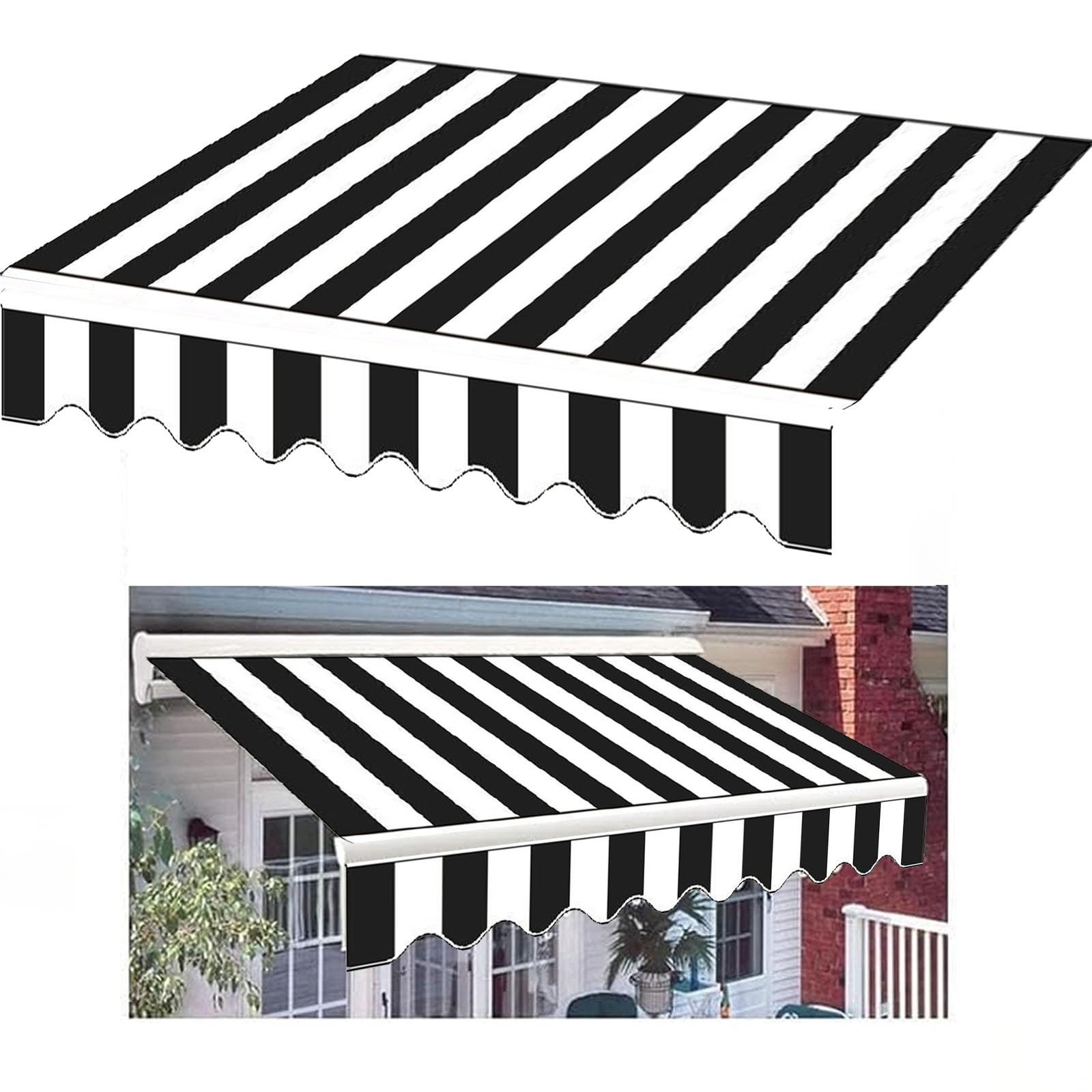 Couverture pare-soleil imperméable et toile de rechange pour auvent rétractable