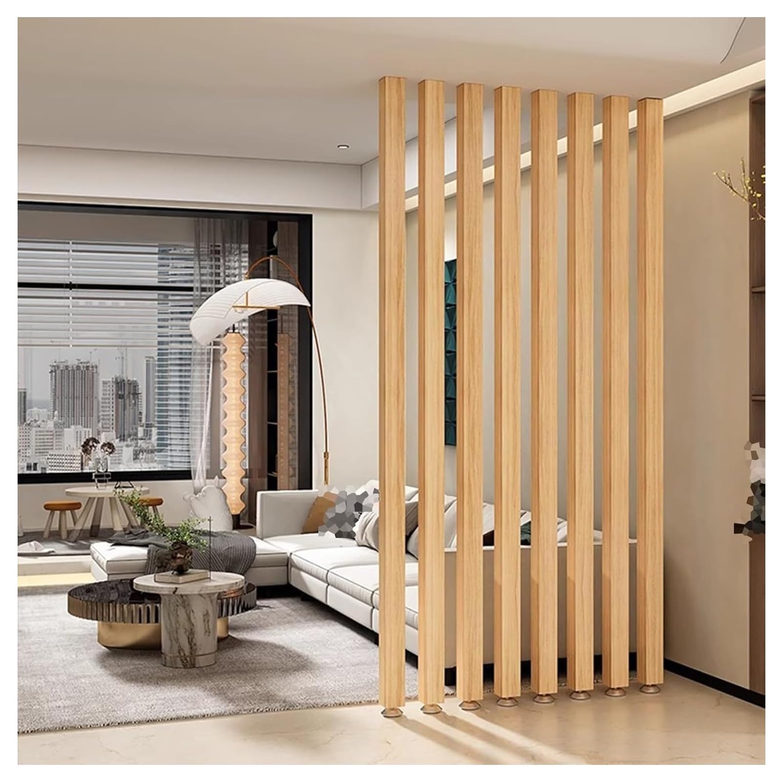 Freistehendes, modernes Metallgitter für den Innenbereich, dekoratives Gitter für Wohnzimmer, Restaurant und Büro, 100 cm (4 Wurzeln)