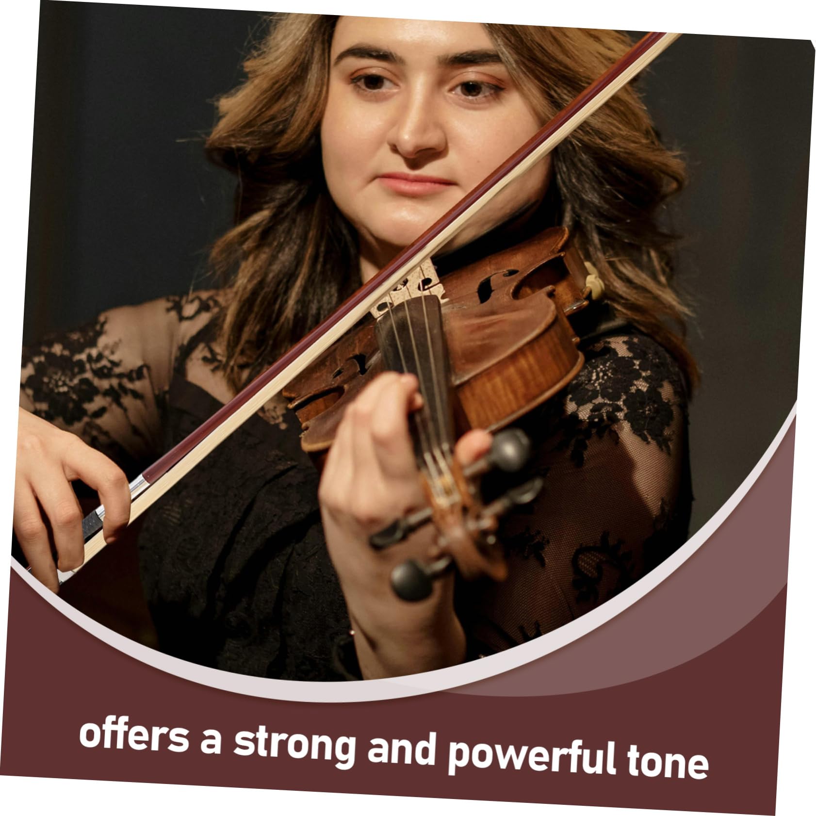 Genérico De Violín 1/2 Tamaño Accesorio De Violín De Tamaño Medio Para Violín Accesorios Para Violín Principiante De Rana De Ébano Recto Para Violín Accesorio De Violín