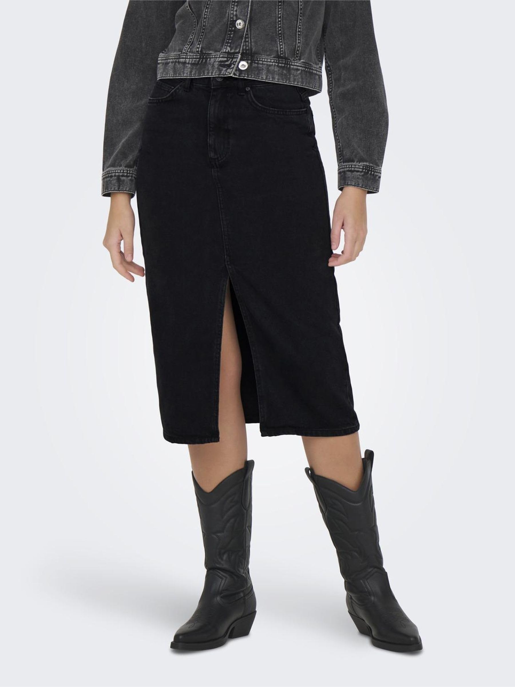 ONLY Female Jeansrock ONLBIANCA Denim Midirock