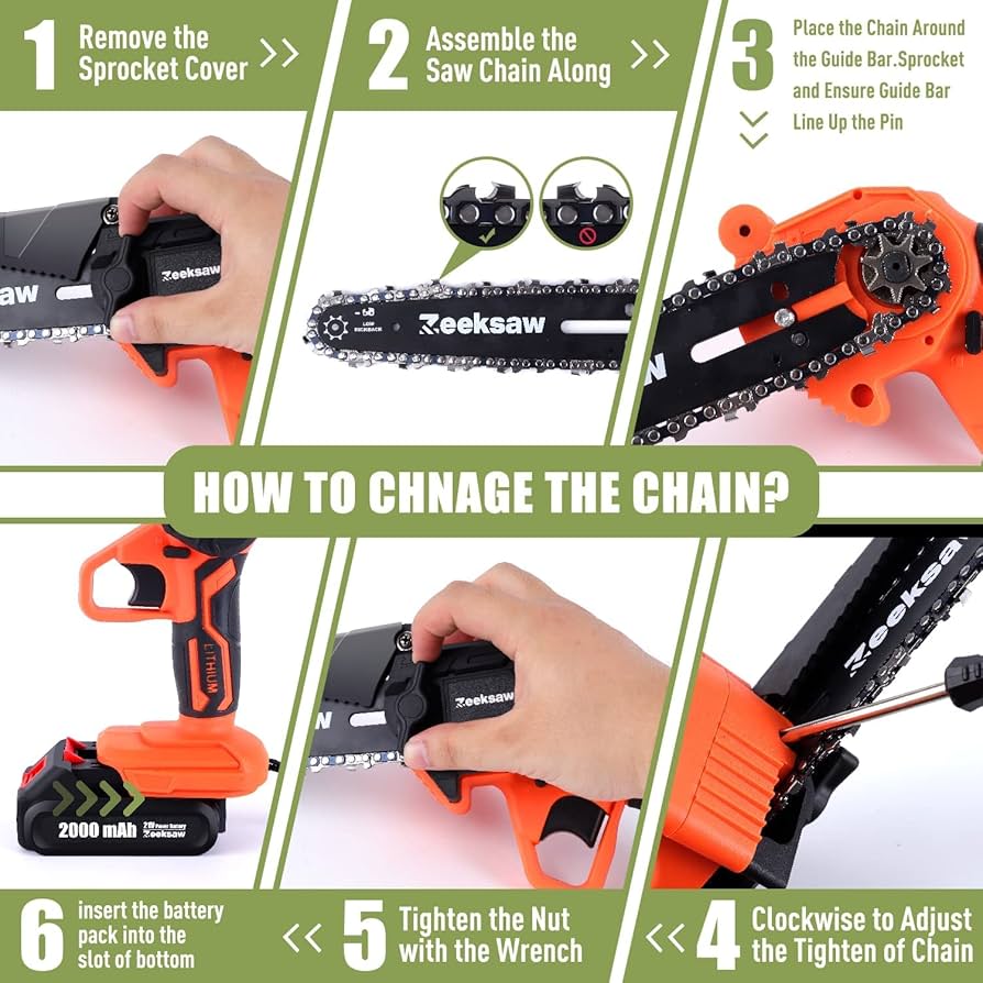 シンページ Amazon.com : 6 Inch Chainsaw Chain Replacement, Zeeksaw 6
