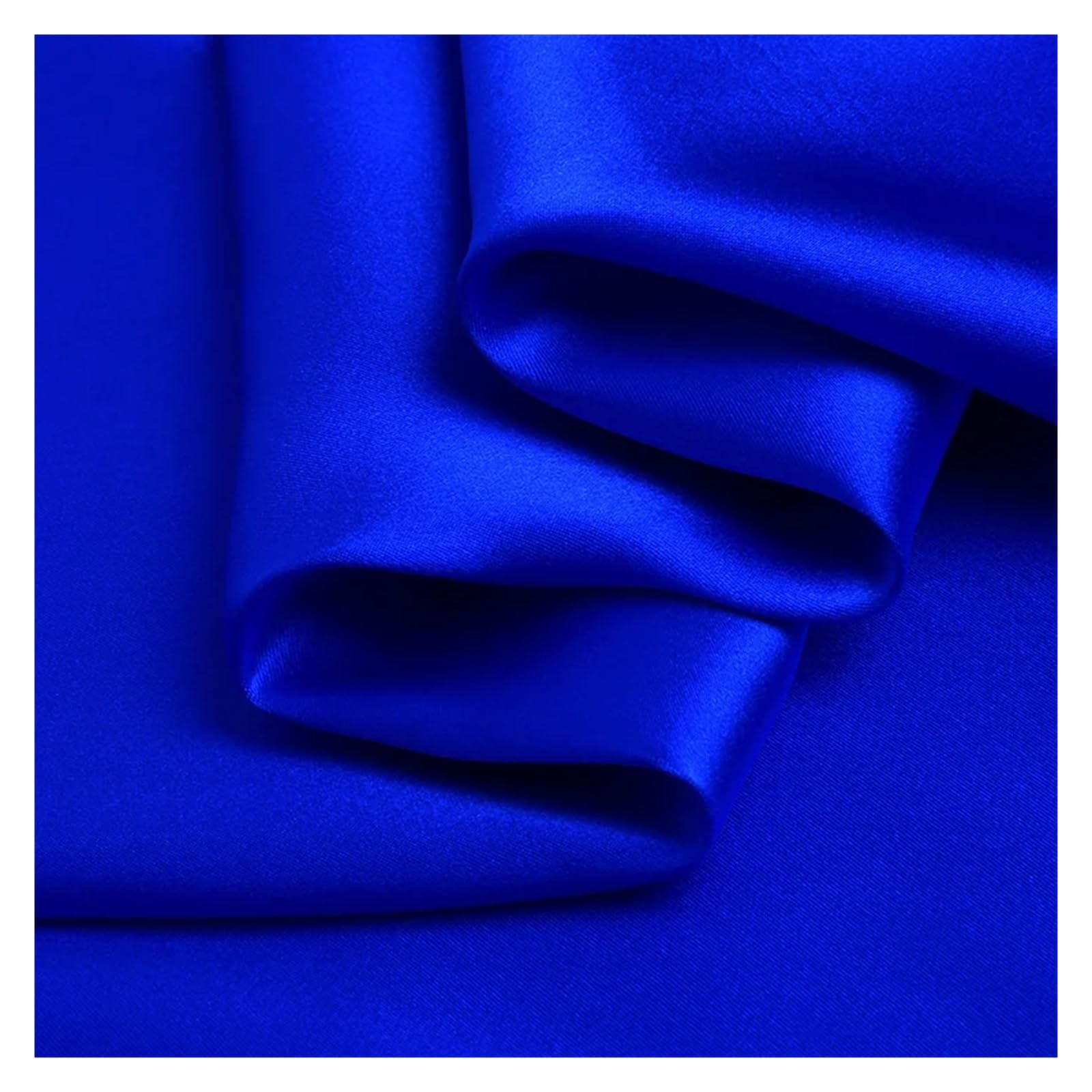 Tela De Raso Tela Charmeuse transpirable de seda morera, 16, 19, 22, 30 y 40 mm, 114 cm ancho, color azul rey para Manualidades DIY(40mm)
