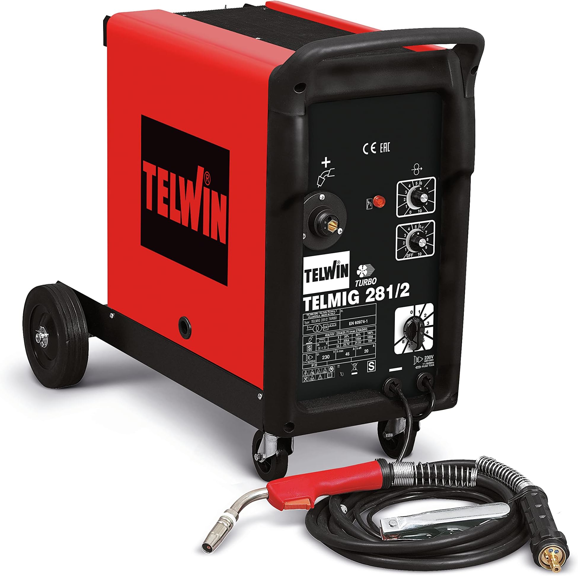 Telwin te-820099 โ Welding Equipment TELMIG 281/2 Turbo 230 V โ Coil Max. 15 kg