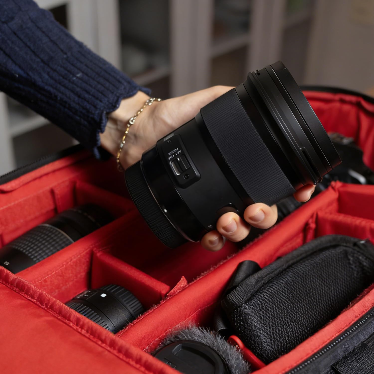 Zaino per fotocamera, LP Zaino unisex impermeabile per attrezzatura fotografica, custodia per fotocamera DSLR/SLR, obiettivi, treppiede e accessori, compatibile con Nikon, Canon, Sony, Olympus, Panaso