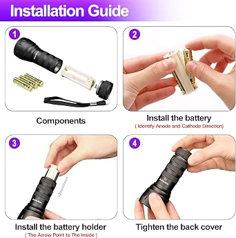 Black Light UV Light Flashlight, 21 LED 395nm Ultraviolet Blacklight Flashlight Mini Pet Urine Detector for Dog/Cat, Dry Stains, Resin Curing, Matching with Pet Odor Eliminator(Batteries are Included)