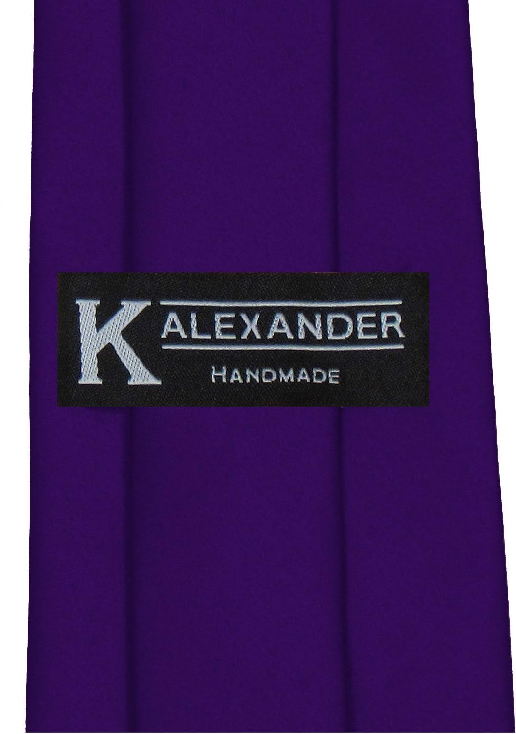 K. Alexander Solid Color Ties - Multiple Colors - Classic 3.5" width Dark Purple