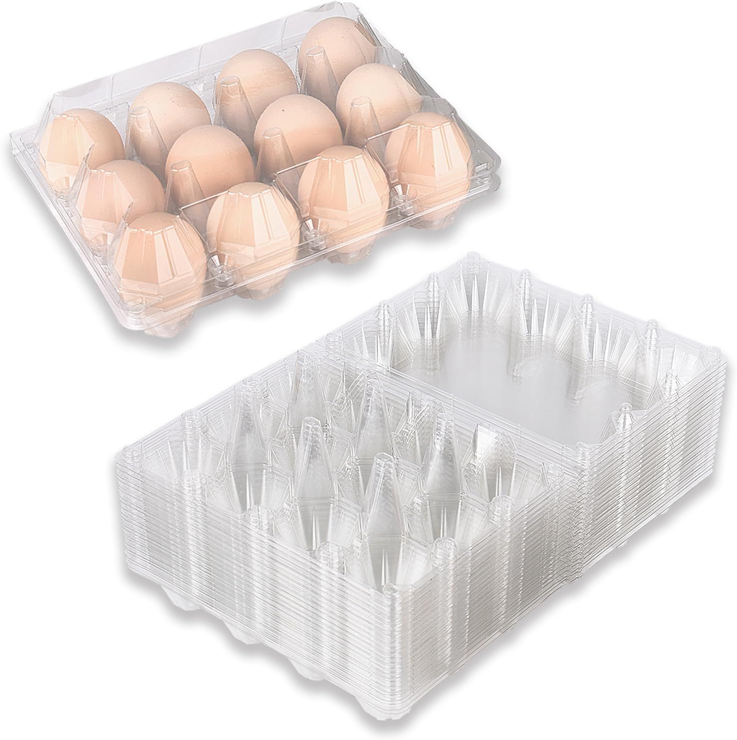 Pintuson 100 Pack Egg Cartons 6 Count Medium Egg Cartons