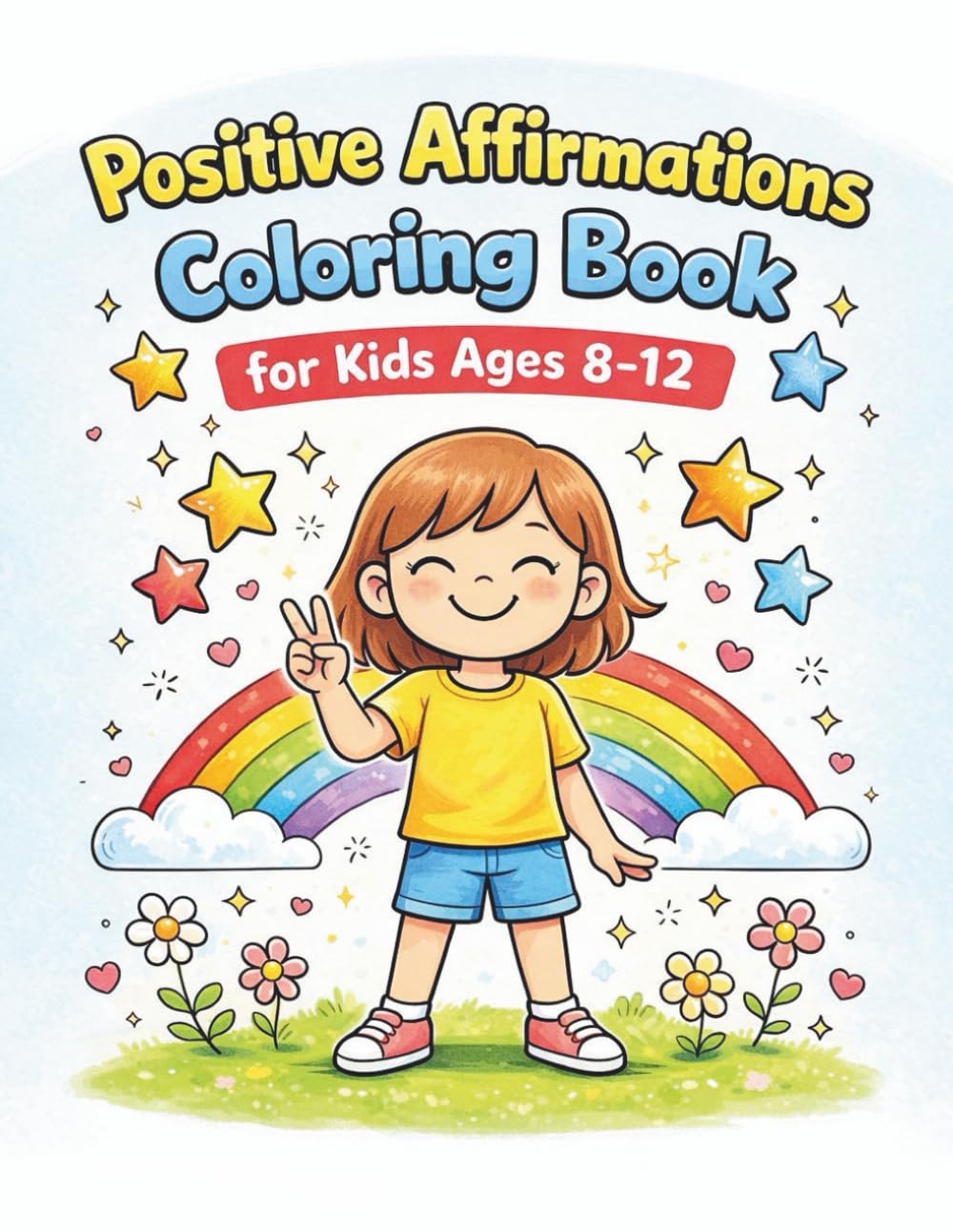Positive Affirmation Coloring Book for Kids: 50 Confidence Building Coloring Pages to Inspire Kindness, Self-Love and Positive Thinking | Mindfulness Coloring Book for Kids Ages 8-12