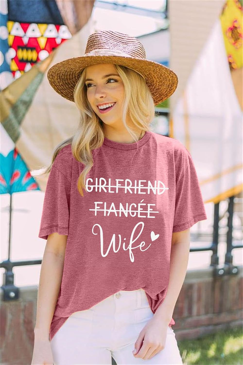 Girlfriend Fiancee Wife Shirt Women Bride Honeymoon Vacation Tees Valentine Gift - Image 3