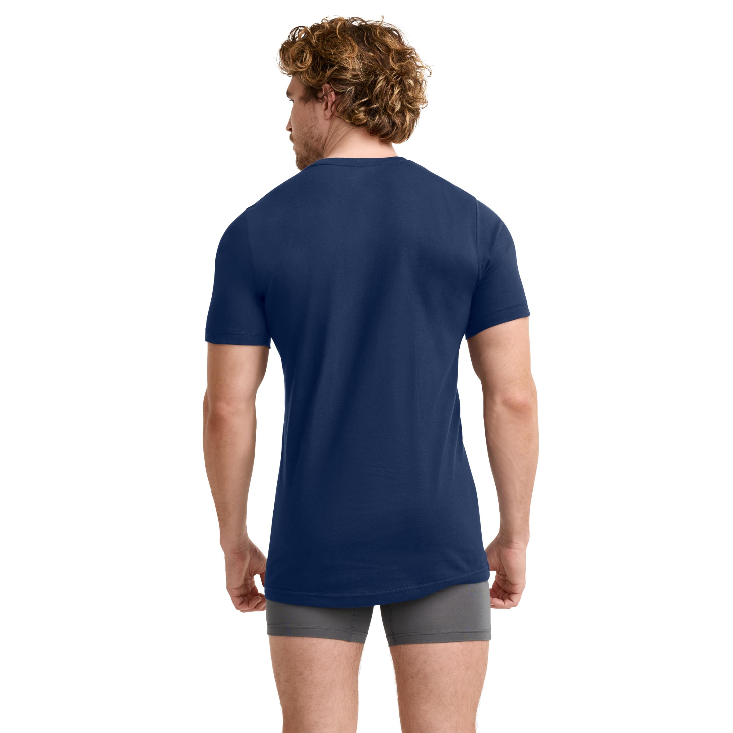 Jockey - T-shirt da uomo a girocollo classico, confezione da 3, colore: bianco, XL