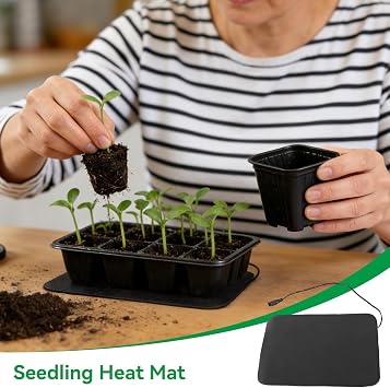 2PCS Heat Mat for Plants, Germination Heated Propagator Warming Mat