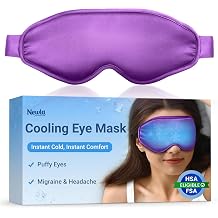 Cold Eye Mask Cooling Mask for Puffy Eyes Flexible Ice Eye Pack for Magraine After Surgery Relief - Reuable Gel Sleep Mask for Headache Puffiness - Comfortable Perfect Fit Cool Compress for Sleeping