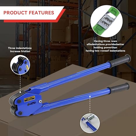 Banding Strapping Kit with 5/8 x1000 ft Green Polyester (PET) Band 200 Metal Seals 200 Plastic Edge Protectors Tensioner Sealer Tool for Pallet Box Packaging