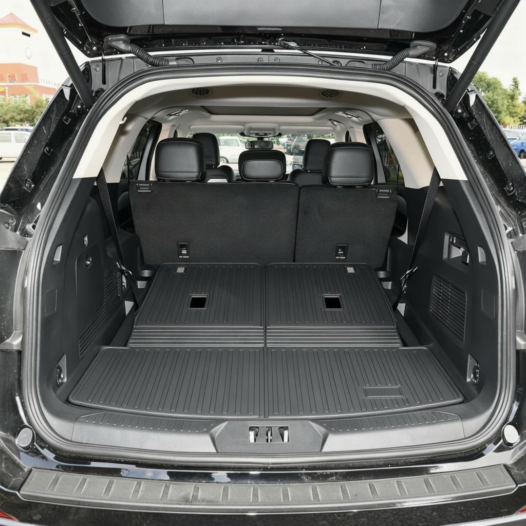 AutoPals Floor Mats Compatible with 2020-2025 2026 Ford Explorer 6 Seats, Cargo Mat Trunk Mat Cargo Liner All Weather Back Seat Cover for Explorer Accessories (Floor Mats+Trunk Mat with Backrest Mat) - Image 2
