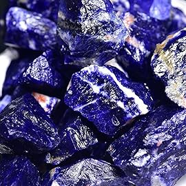 Sodalite Raw Crystals, Large 1.25-2.0 Healing Crystals Natural Rough Stones Crystal for Tumbling, Cabbing, Fountain Rocks, Decoration, Polishing, Wire Wrapping, Wicca & Reiki