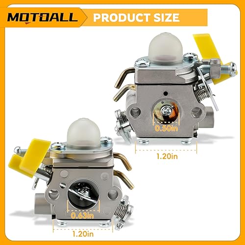 Miniatura 3 de MOTOALL Ventilador de carburador C1U-H60 para Homelite Ryobi RY28100 RY28120 RY28121 RY28140 RY28141 RY28160 RY28161 25cc 26cc 30cc recortadora con