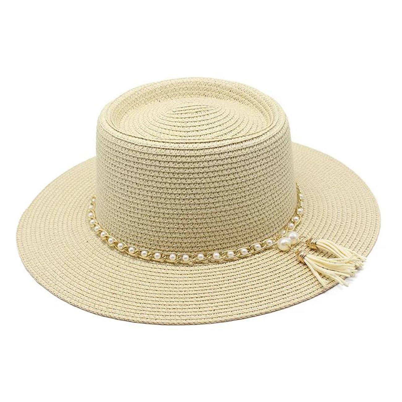 Cappelli estivi da donna in paglia per le vacanze, Sombreros, spiaggia, Panama, Jazz