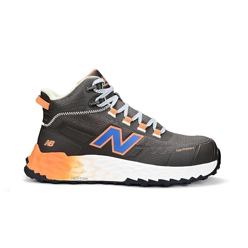 New Balance Men's Composite Toe Cremorne Fresh Foam Work Shoes | Non-Slip Safety Shoes - Comp Toe Lighter than Steel - Meets ASTM F2413, Electrical Hazard - Black/Grey, Low Rise