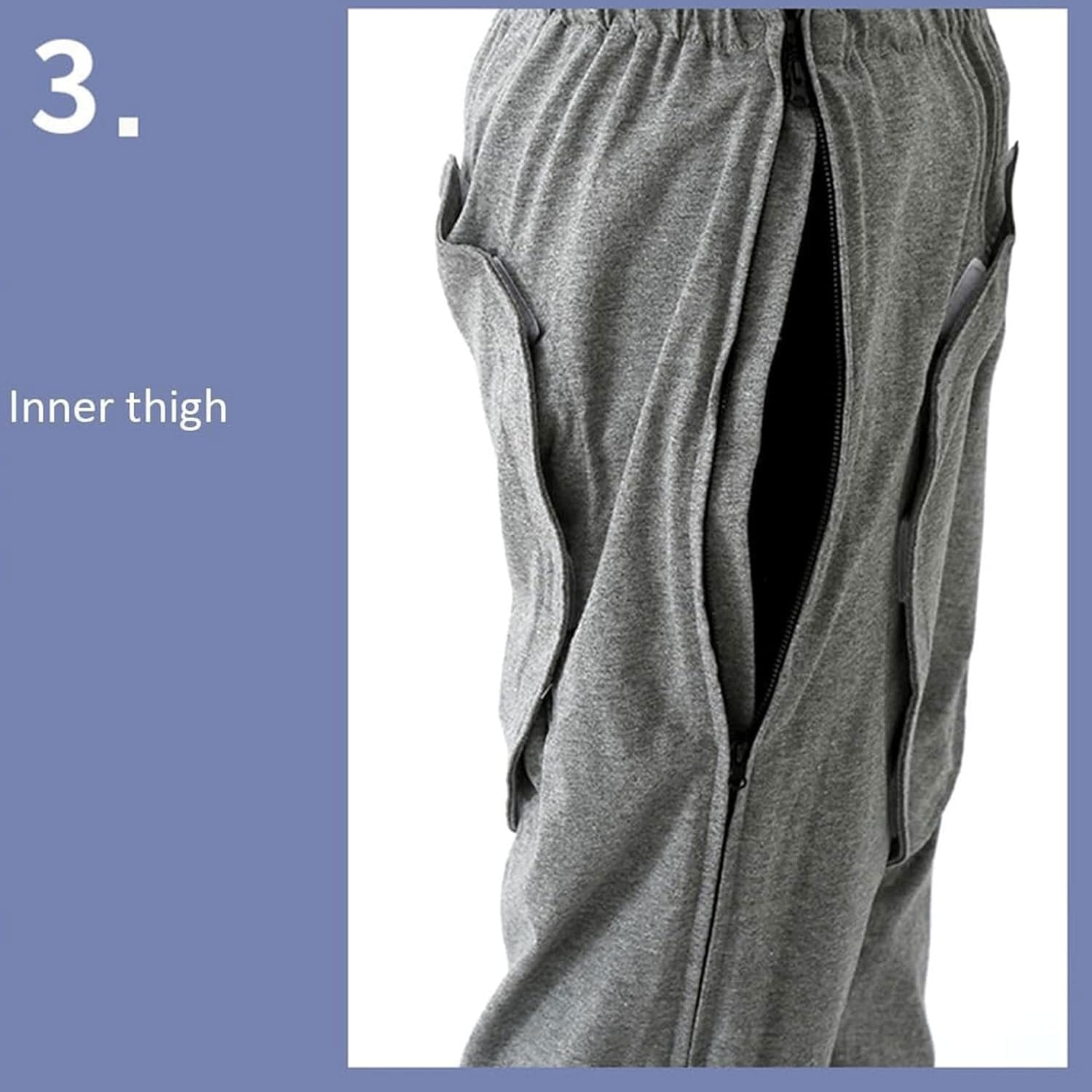 Tuta da Infermiera Cerniere estive in Cotone Pantaloni per pazienti Abiti da Allattamento Post-Operatori Pantaloni Sportivi Strappati per Uomini Anziani Donne riutilizzabili