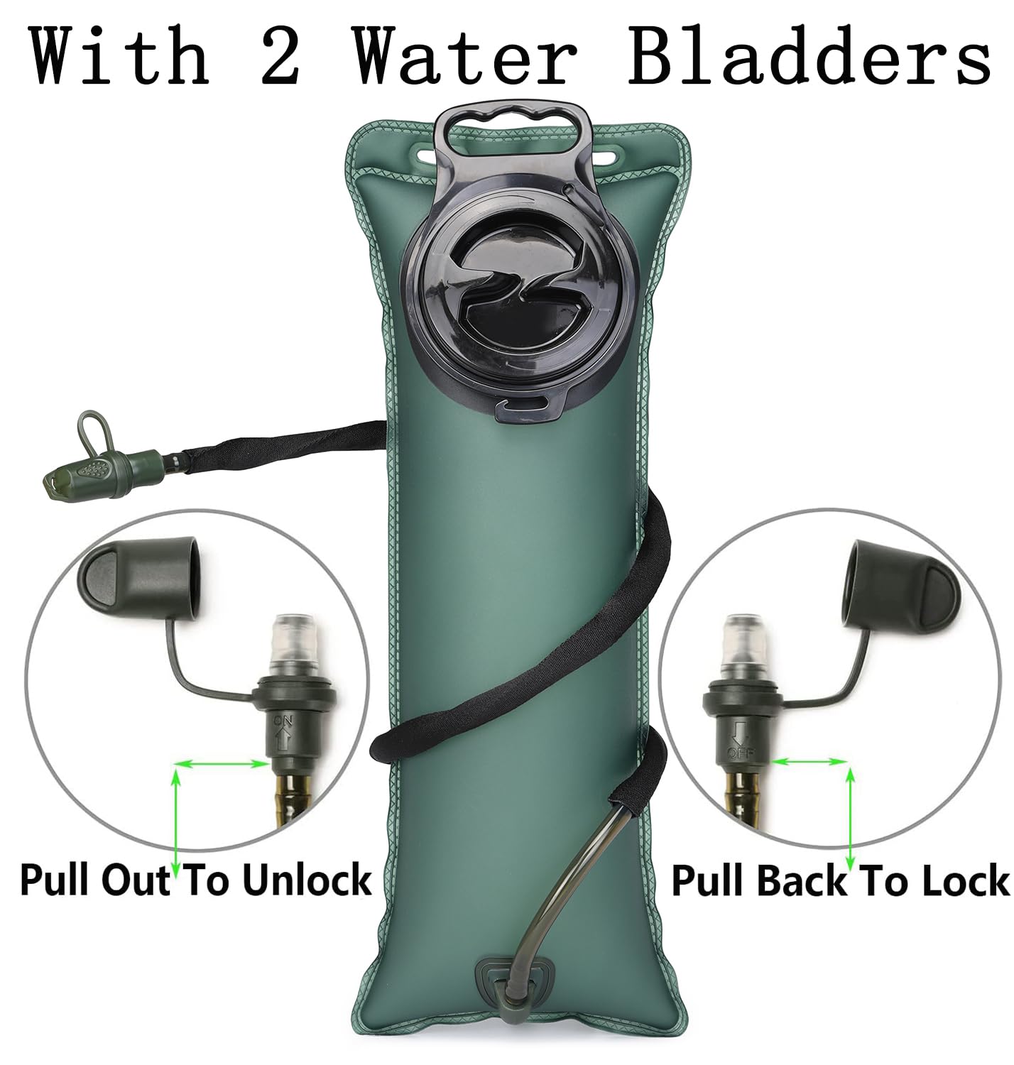 Sac à dos d'hydratation tactique avec poche à eau de 3 L Militray Molle, sac à dos d'hydratation pour homme, randonnée, vélo, course à pied