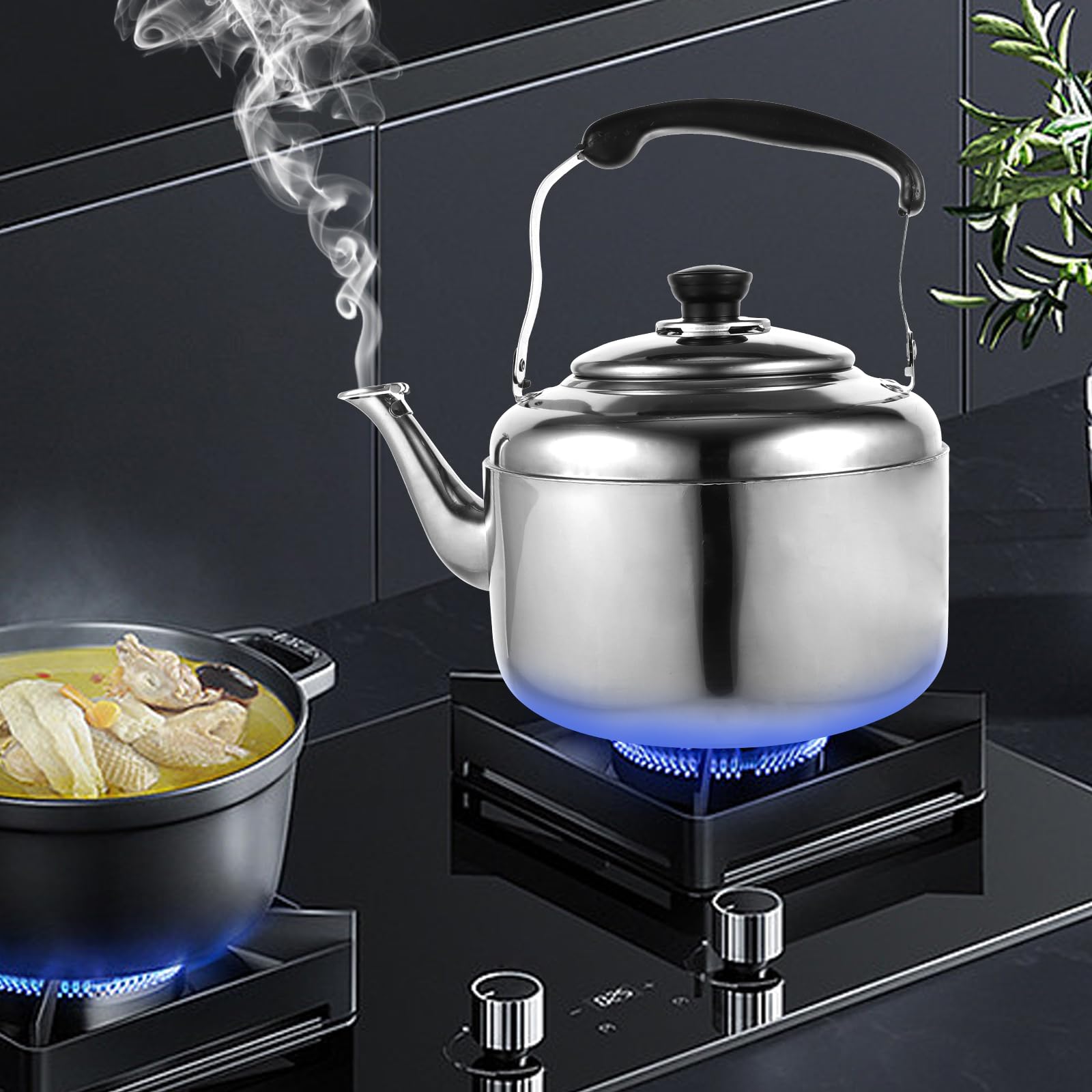 Bollitore 4l in Acciaio Inox Segnale Sonoro per Induzione