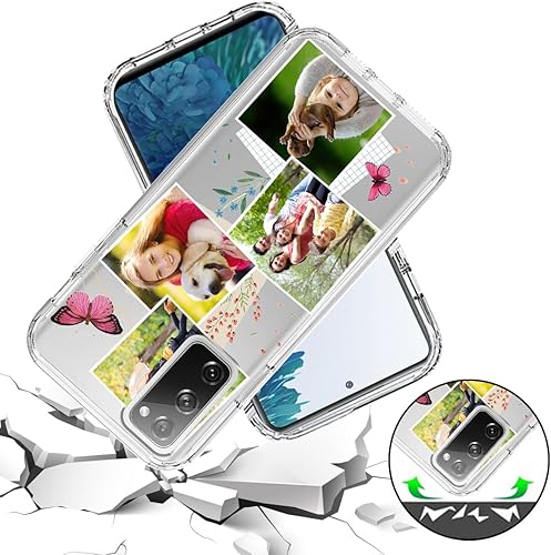 Vista 237 de Funda transparente 3 en 1 diseñada para teléfono Galaxy S21, Plus/Ultra/FE 5G Samsung, capas protectoras híbridas [protector de pantalla] Borrar 05