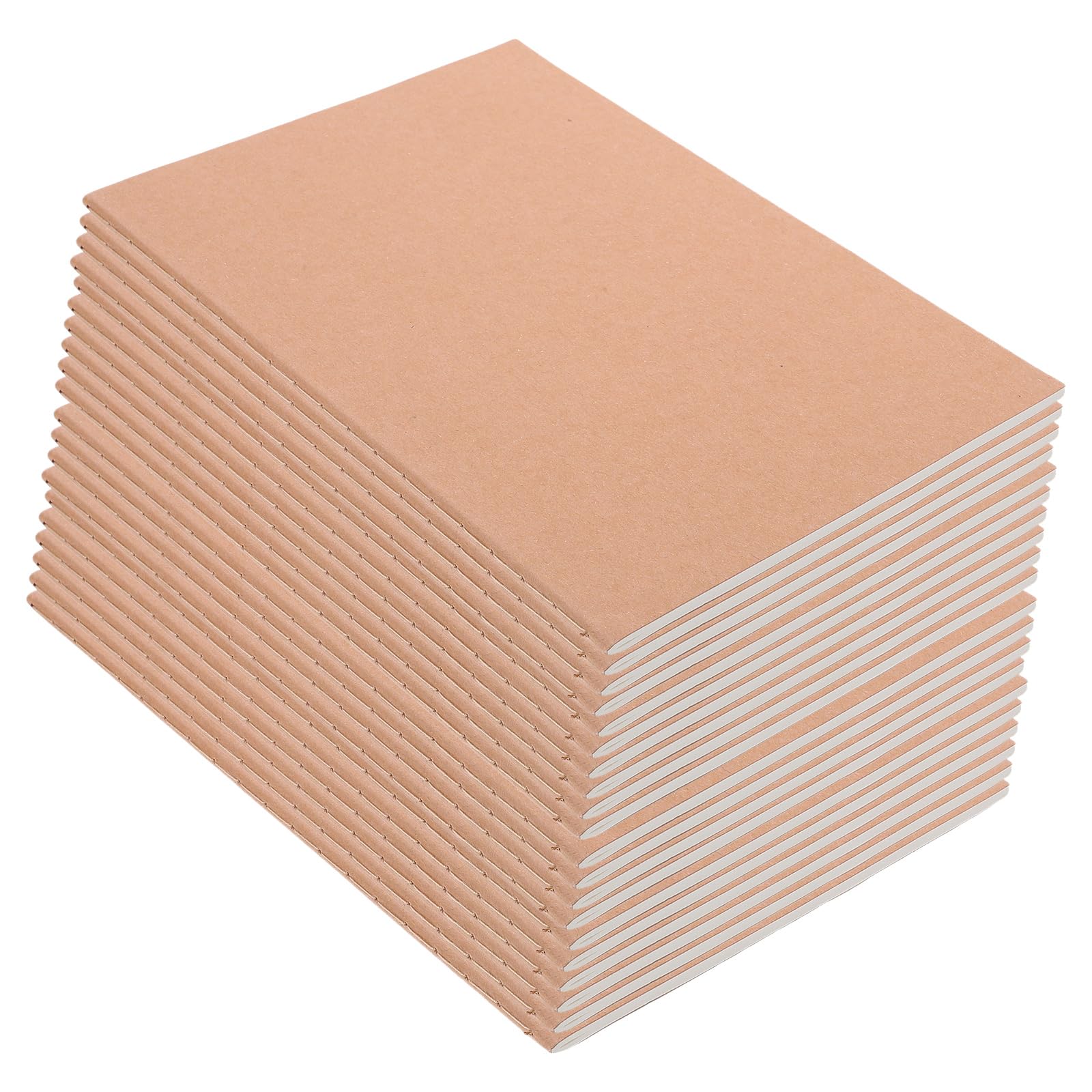 SHINEOFI 20 Pièces Carnet de Notes en Papier Kraft Couverture Robuste, 20 Cahiers Portables à Pages Blanches Non Lignées, Voyage Travail