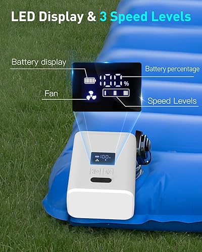 Miniatura 6 de Air Pump for Inflatables Mini Air Mattress Pump Portable Electric Air Pump for Pool Floats,Swimming Rings, Sleeping Pads, Vacuum Storage Bags 5X