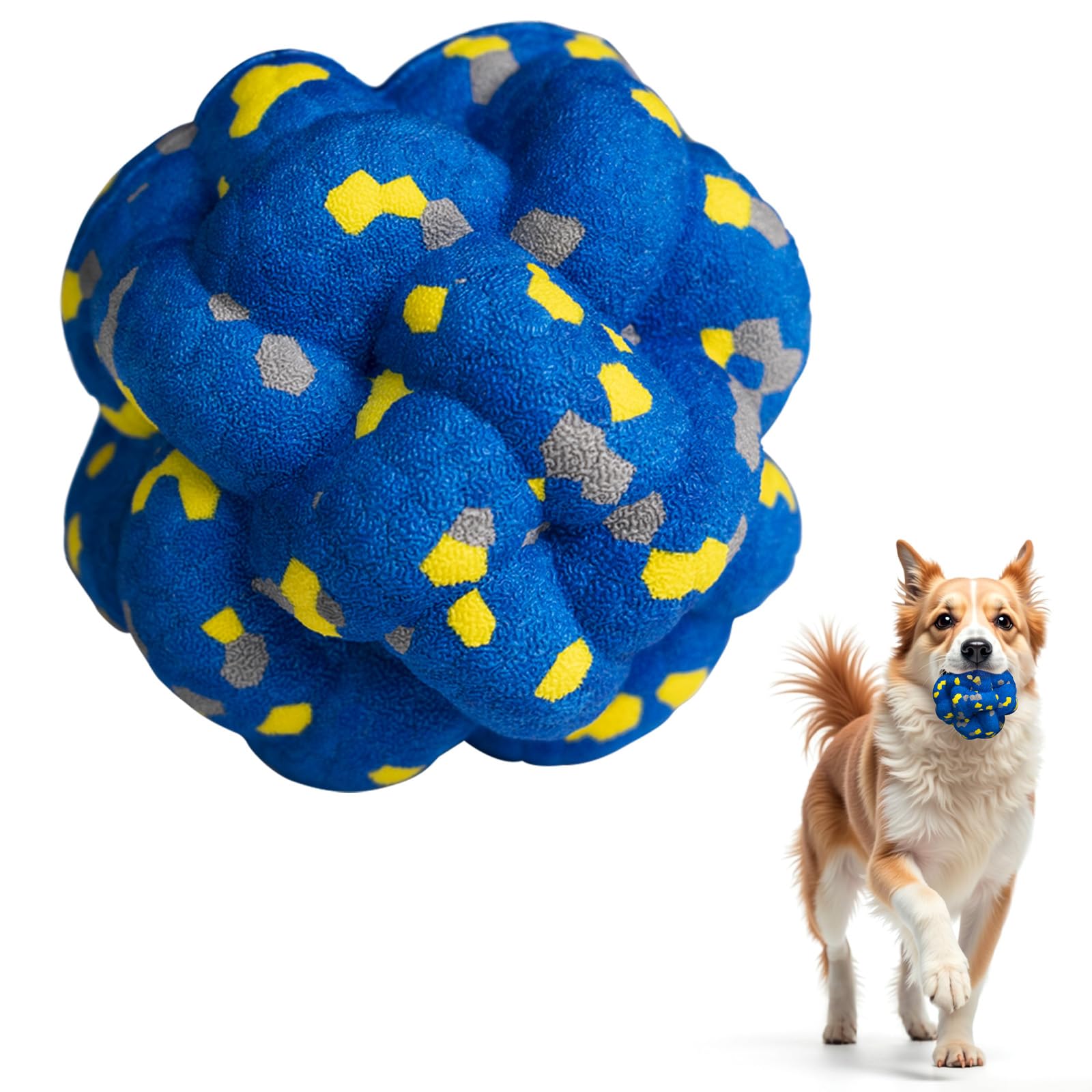 Upgrade Dog Balls Interactive Toys for Aggressive Chewers Indestructible Tennis Durable Bouncy for Fetch Game Lightweight Floating Blue