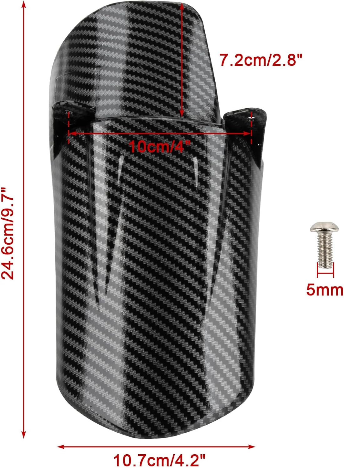 Carbon Fiber Rear Guard - PSLER Motorcycle Wheel Rear Mudguard Mud Guard for Light Bee X/S and Segway X160 / X260 Electric Dirt Bike Patrs, Carbon Fiber Color, ABS Plastics