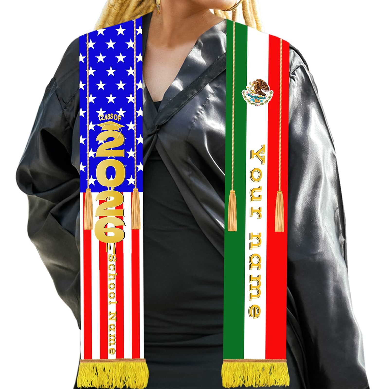 Aokizkdzsw Custom Stole Graduation Personalized 2026，Graduation Sash Class of 2026，Gifts for Valedictorian and Salutatorian