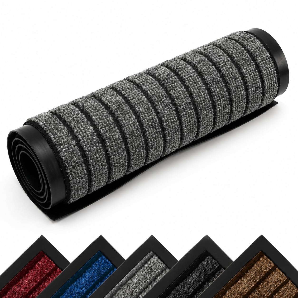 Imperial Rooms Grey Door Mat Non Slip – Rubber mat 40x60cm Machine Washable Door Matts indoor Dirt Trapper Super Absorbent Door Mats Outdoor