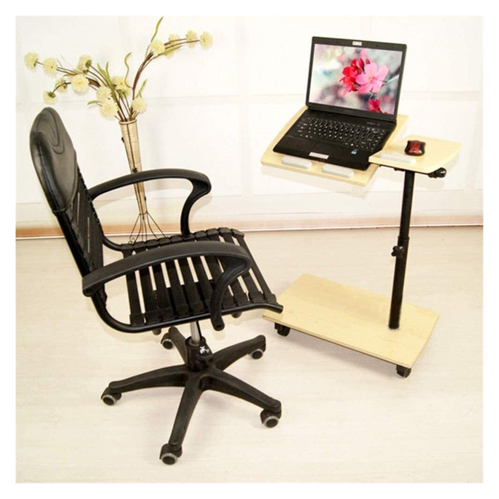 Bureau de Chevet Base en Forme de C Bureau d'ordinateur Portable Bureau à Domicile Canapé Tables d'extrémité latérales Jours Table de lit Étude Poste de Travail Bureau d'ordinateur Mobile