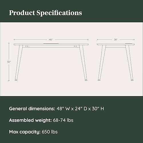 Miniatura 3 de Branch Escritorio de oficina moderno para oficina en casa, gestión eficiente de cables y montaje rápido, estación de trabajo compacta para el hogar