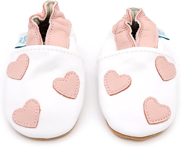 Dotty Fish Unisex Soft Leather Shoes, Unisex Baby First Walker Shoe - 4