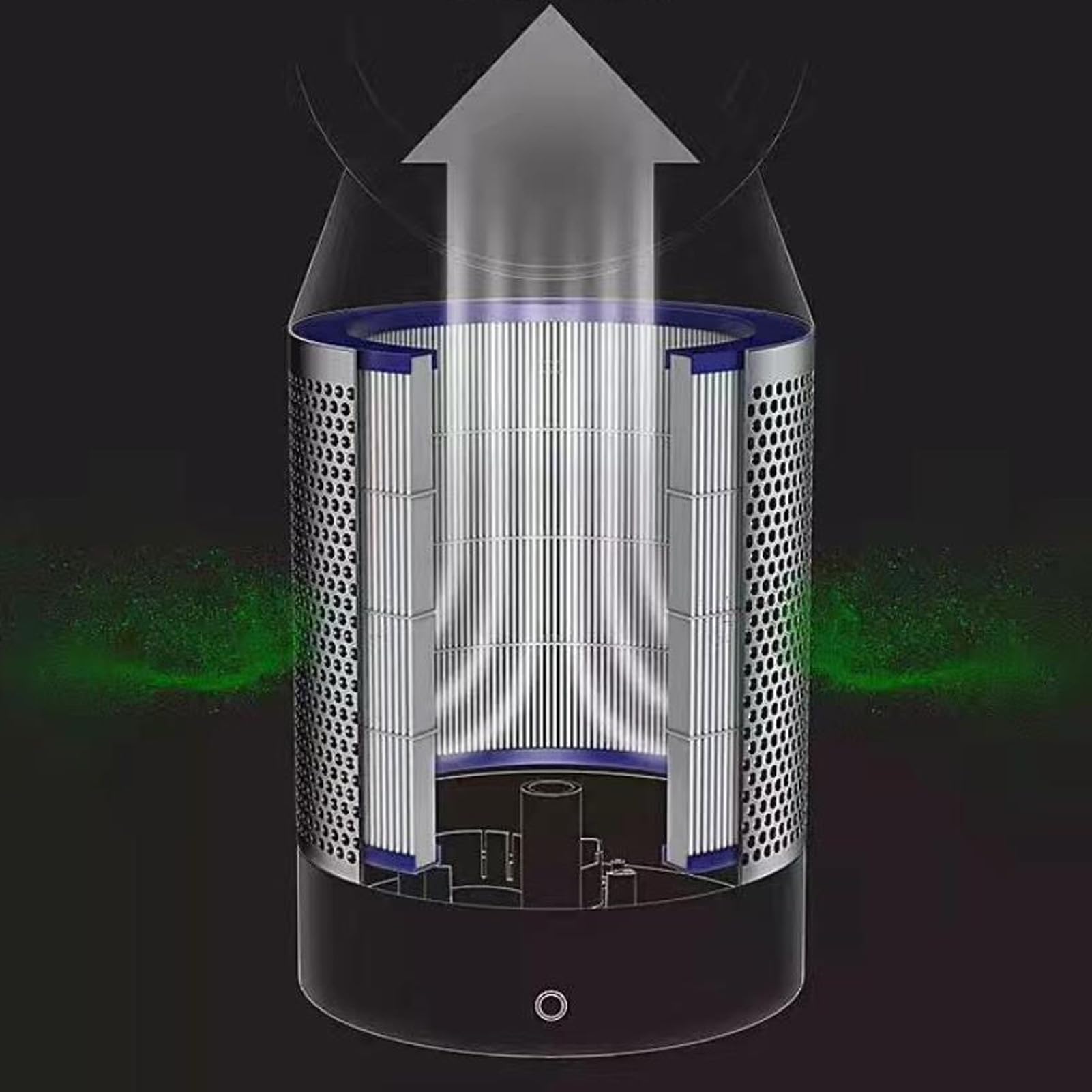 Filtro di Ricambio per Ventola Senza Lama Filtro a Carbone Attivo Lavabile 2 in 1 per Ventole Senza Lama da 46 Pollici