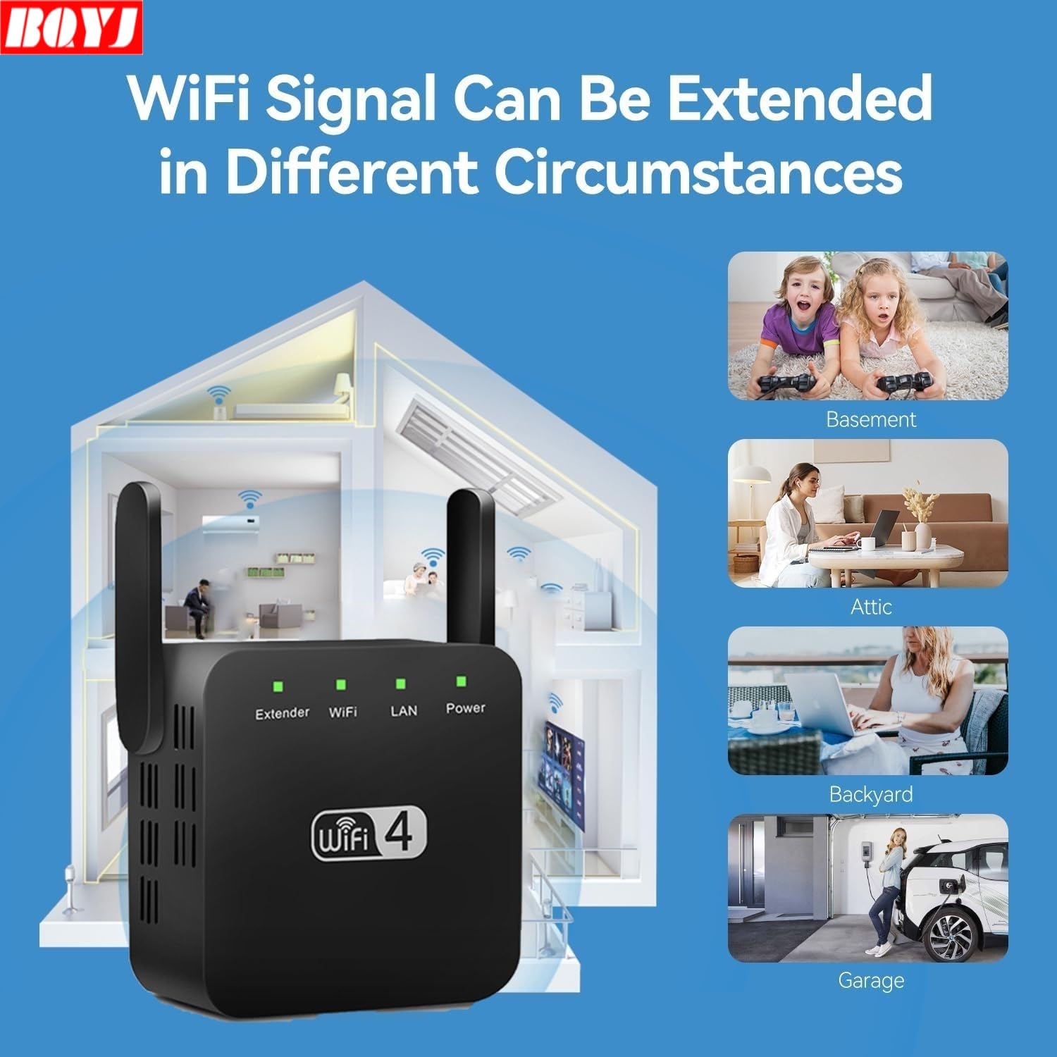 Estensore WiFi 2026, ripetitore WiFi, Ripetitore WiFi, copre fino a 4500 mq e 45 dispositivi, ripetitore Internet, con porta Ethernet, installazione rapida, ripetitore di segnale wireless domestico