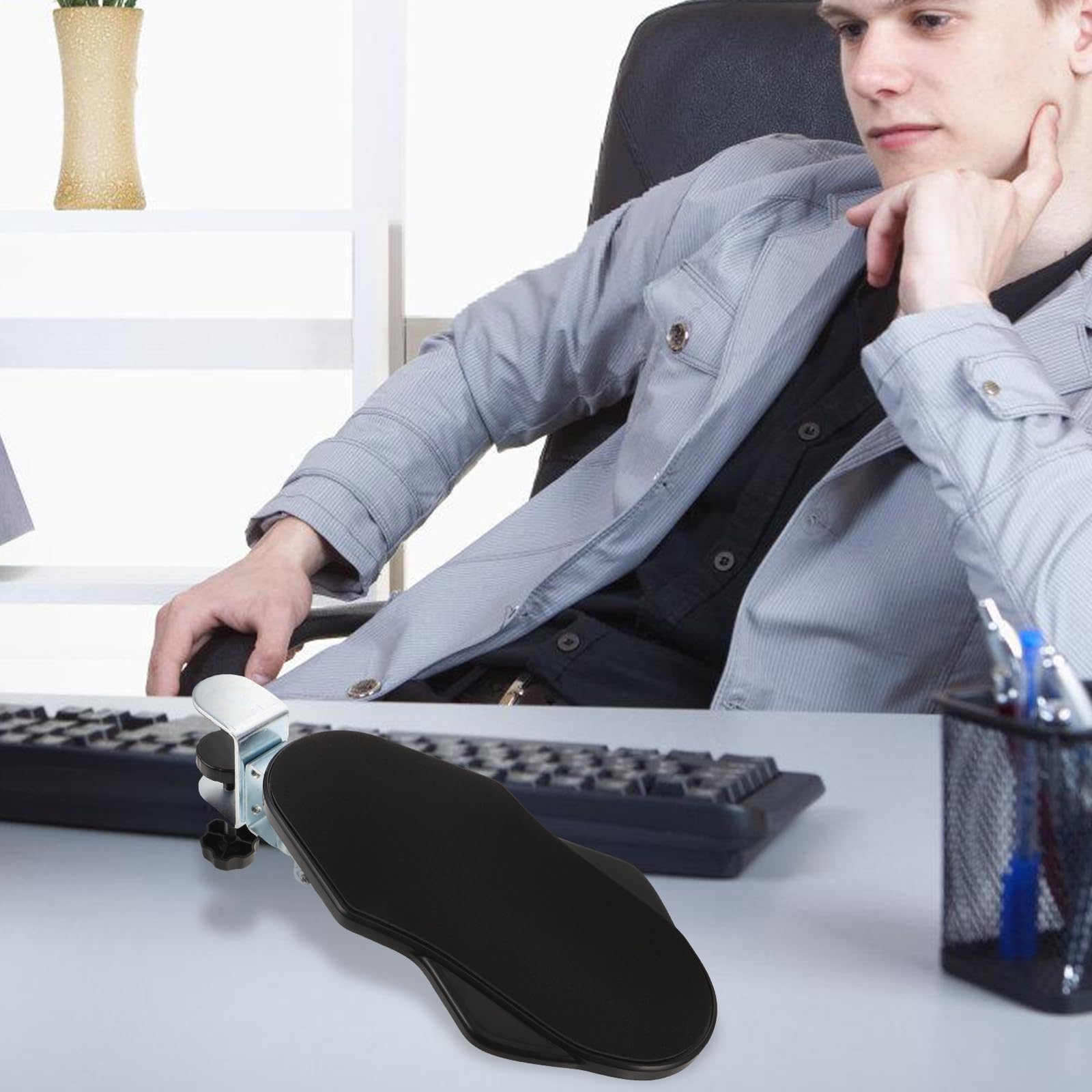SOLUSTRE Reposabrazos para Alivio de Estrés en Hombros y Codos de Abs y Hierro Extensor de Escritorio Ergonómico en Oficina y Viaje