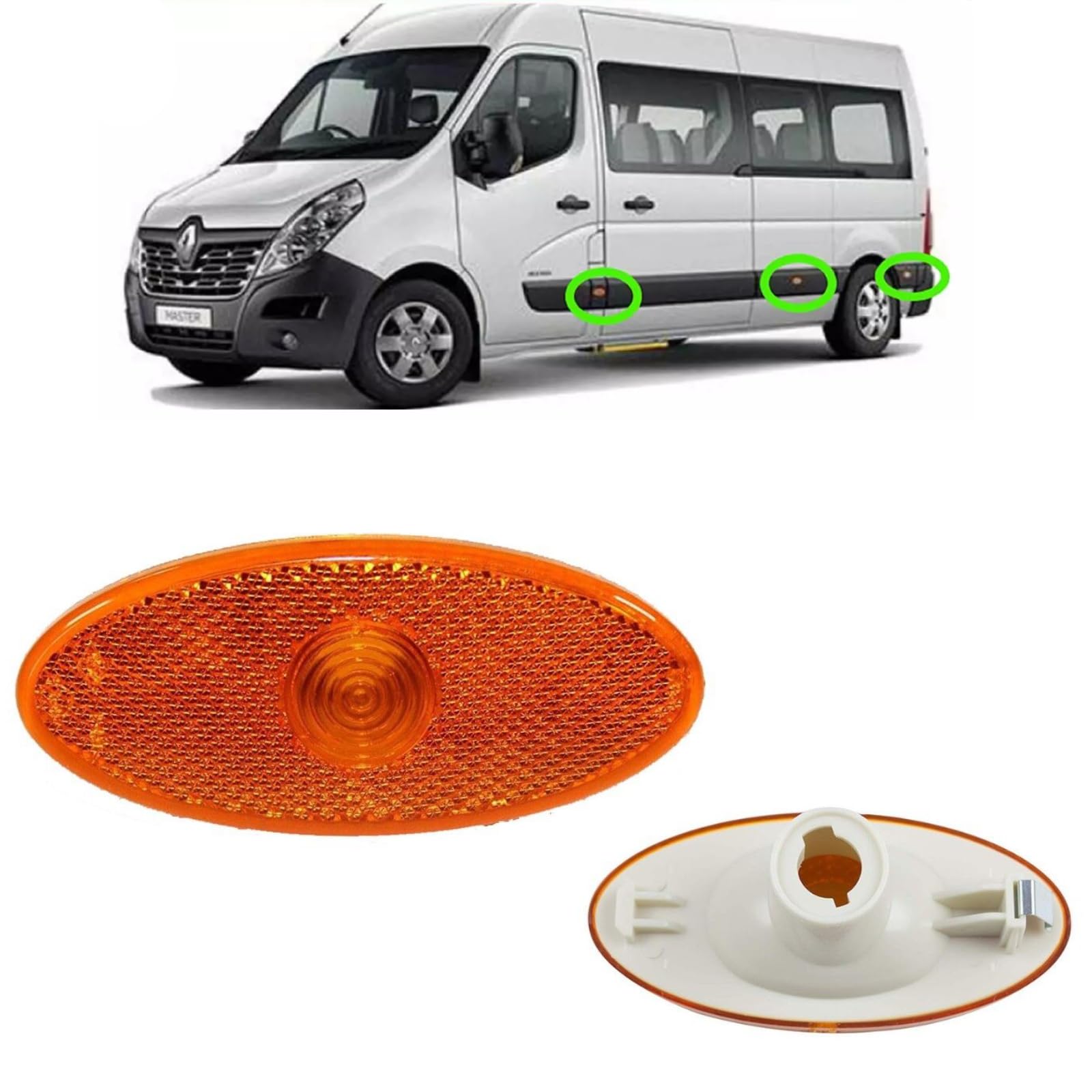 Twowinds Clignotant Latéral 261B00001R Compatible avec Renault Master 3
