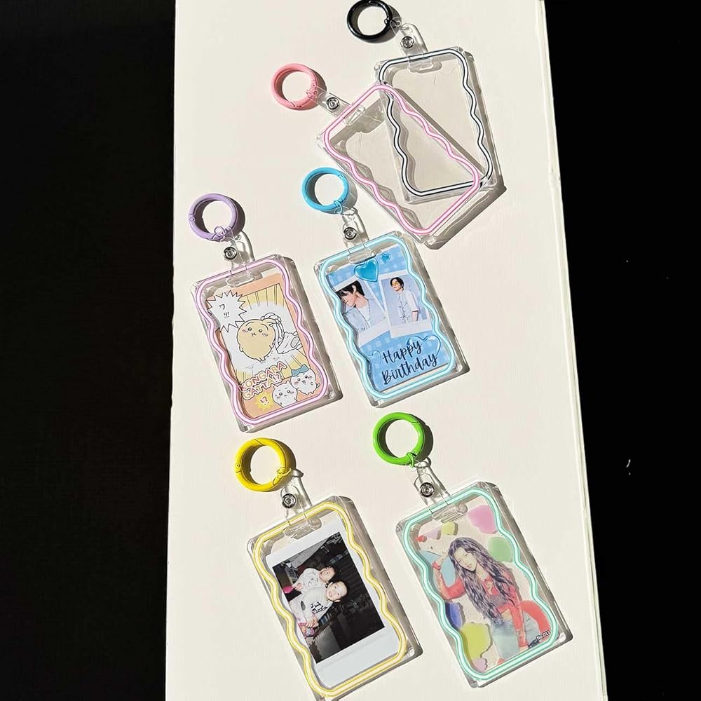 Amazon.co.jp: チェキ用 フォトキーホルダー うねうね トレカー