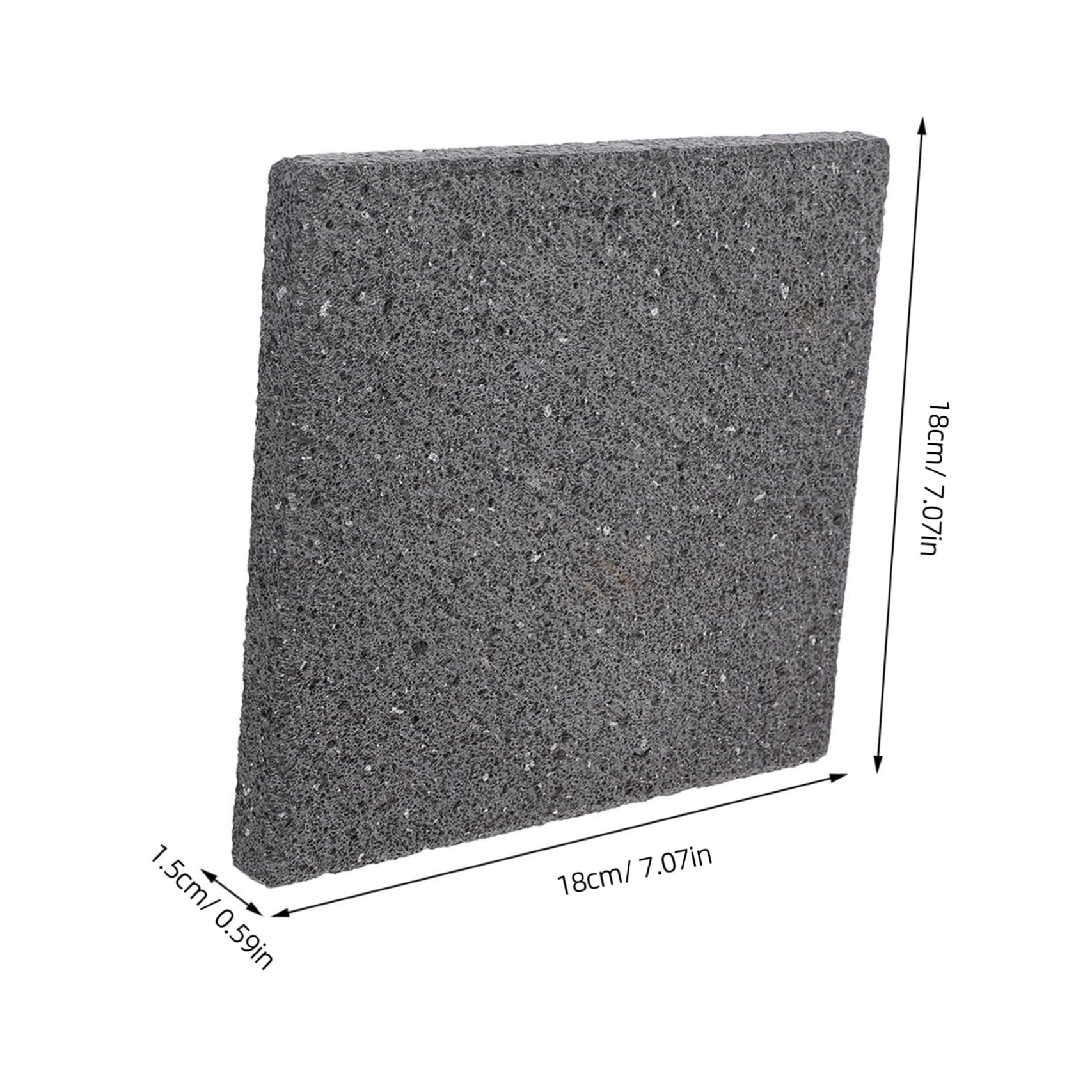 NUOBESTY Piastra in Pietra Lavica per Barbecue Dimensioni 16,8x15,5x1,5 Cm, Trattenimento Efficiente del Calore, Riutilizzabile, per Grigliate e Cene Regolari